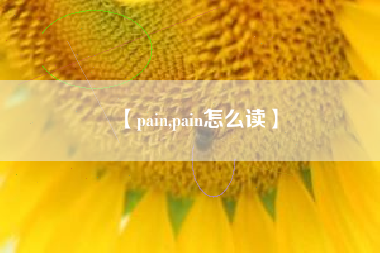 【pain,pain怎么读】