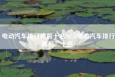 电动汽车排行榜前十名2023(电动汽车排行榜前二十名)