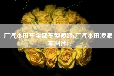 广汽本田车全部车型凌派(广汽本田凌派车图片)