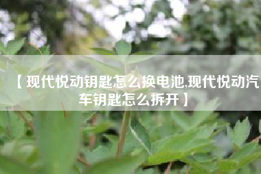 【现代悦动钥匙怎么换电池,现代悦动汽车钥匙怎么拆开】