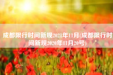 成都限行时间新规2021年11月(成都限行时间新规2020年11月20号) 成都限行时间新规2021年11月(成都限行时间新规2020年11月20号)