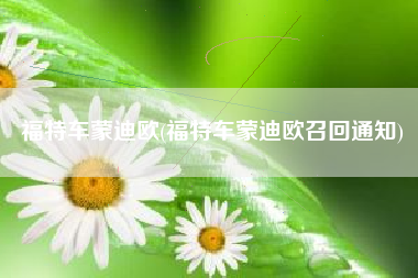 福特车蒙迪欧(福特车蒙迪欧召回通知)