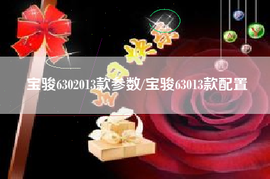 宝骏6302013款参数/宝骏63013款配置