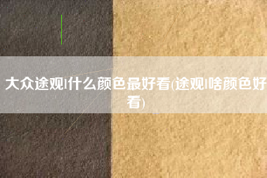 大众途观l什么颜色最好看(途观l啥颜色好看)