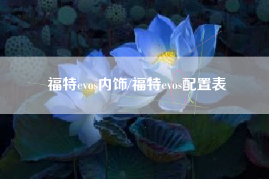 福特evos内饰/福特evos配置表