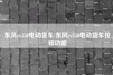 东风ev350电动货车/东风ev350电动货车按钮功能